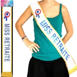 Écharpe "Miss Retraite" Bleue