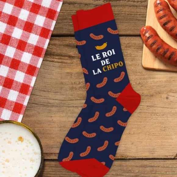 Chaussettes "Le roi de la chipo" - Collection Claquettes Chaussettes