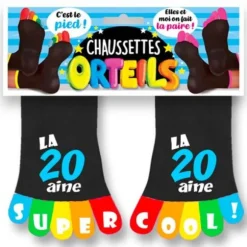 Chaussettes à Orteils Anniversaire 20 ans