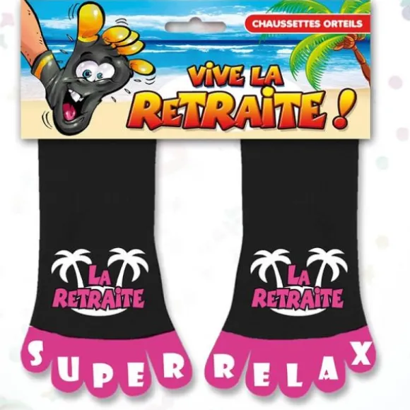 Chaussettes à orteil - Vive la retraite