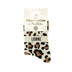 Chaussettes à paillettes à motifs félins pour femme - Modèle au choix