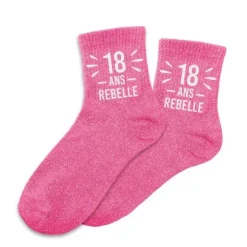 Chaussettes à paillettes pour anniversaire pour femme - Âge au choix
