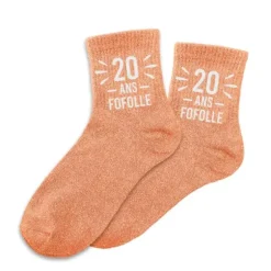 Chaussettes à paillettes pour anniversaire pour femme - Âge au choix