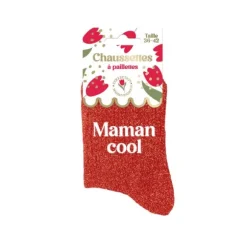 Chaussettes à paillettes pour femme - Collection Maman d'Amour - Modèle au choix