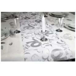 Chemin de table Anniversaire Argenté – 70 ans