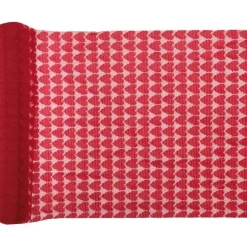 Chemin de table avec cœurs en dentelle - 28 cm x 2,5 m - Couleur au choix