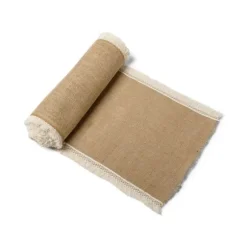 Chemin de table Boho jute et franges