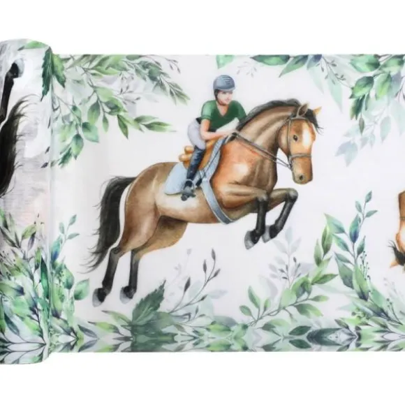 Chemin de table - 30 cm x 5 m - Collection Hippique