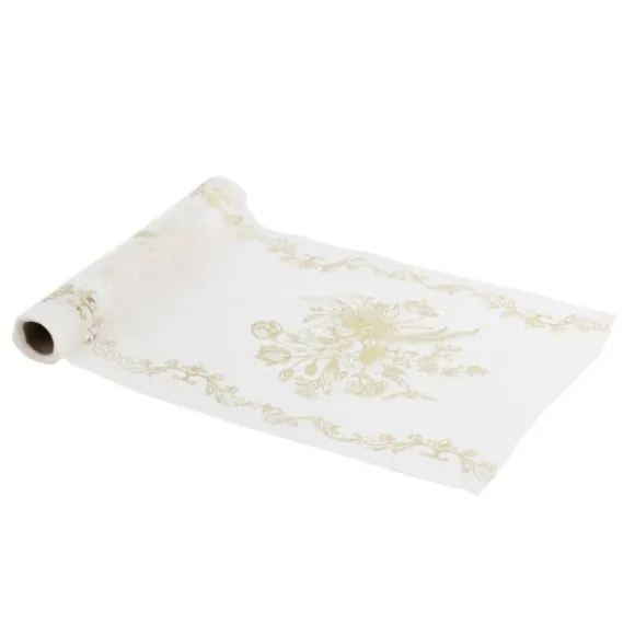 Chemin de table - 28 cm x 5 m - Collection Vintage Doré
