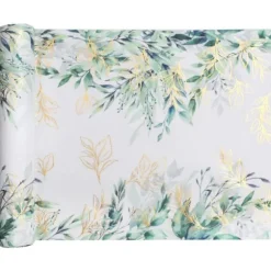 Chemin de table - 28 cm x 3 m - Collection Feuillage - Couleur au choix