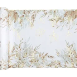 Chemin de table - 28 cm x 3 m - Collection Feuillage - Couleur au choix