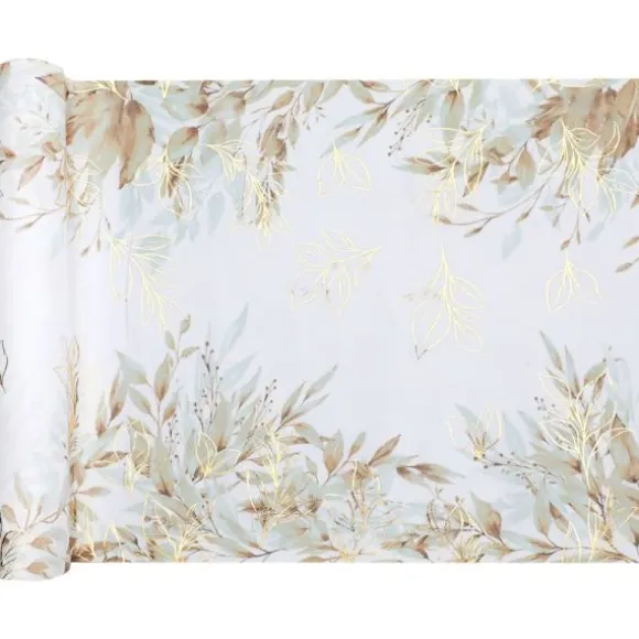 Chemin de table - 28 cm x 3 m - Collection Feuillage - Couleur au choix