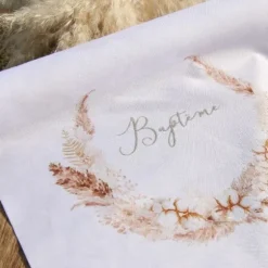 Chemin de table - Collection Pampas, Fleurs de Coton et Or