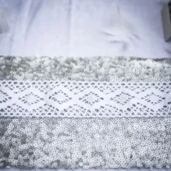 Chemin de Table - Coquettes Paillettes - Argent