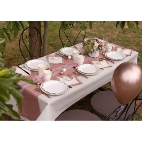 Chemin de Table 3 en 1 Airlaid Luxe - 4m80 - Couleur au Choix