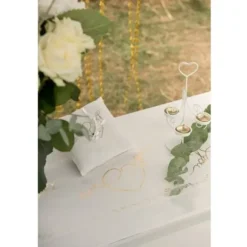 Chemin de Table en Coton "Just Married" - Or
