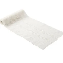 Chemin de table en dentelle - 19 cm x 3 m - Couleur Blanc
