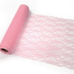 Chemin de Table en Dentelle - Rose
