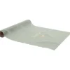 Chemin de table en mousseline - 28 cm x 5 m - Collection Baptême Blanc et Or - Couleur au choix