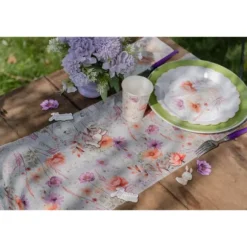 Chemin de table en polyester - 27 cm x 3 m - Pâques - Collection Lapinou