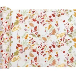 Chemin de table en polyester - 30 cm x 2,5 m - Collection Automne Doré