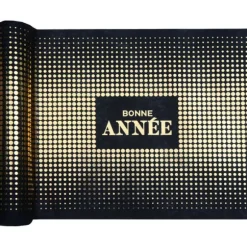 Chemin de table en polyester - Nouvel An - 30 cm x 5 m - Collection Bonne Année Golden