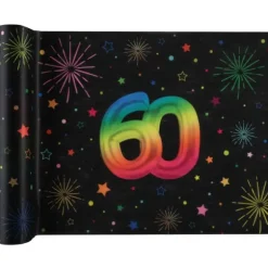 Chemin de table en polyester pour anniversaire - 30 cm x 3 m - Collection Festicolor - Âge au choix