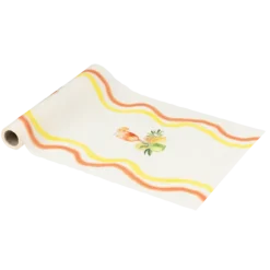 Chemin de table en tissu - 28 cm x 5 m - Collection Fizz Agrume