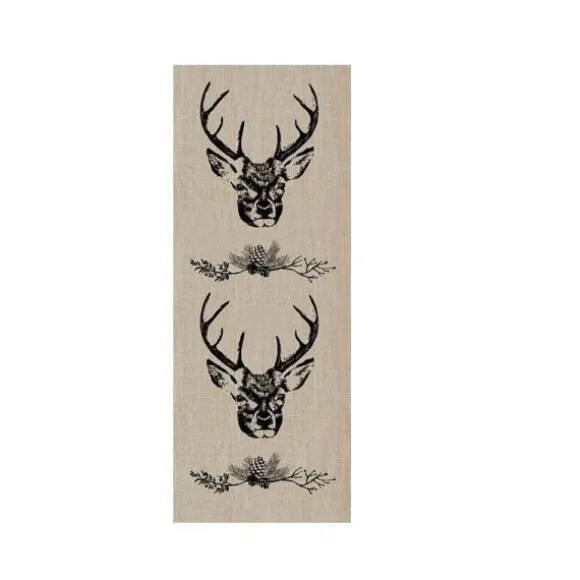 Chemin de Table en Toile Cerf Noir