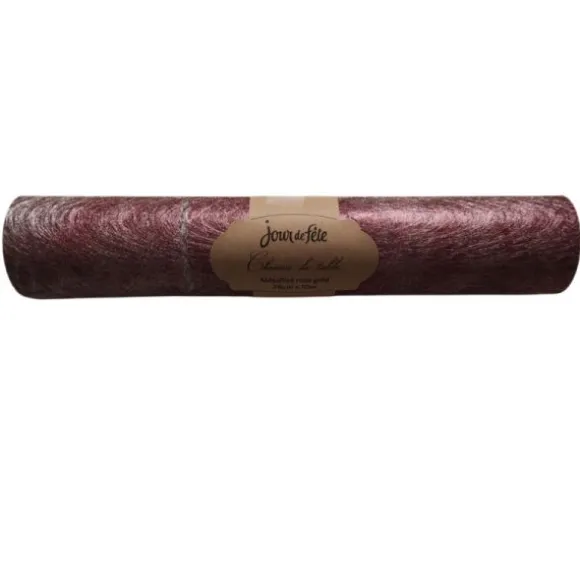 Chemin de table Floral - 28 cm x 10 m - Couleur au choix