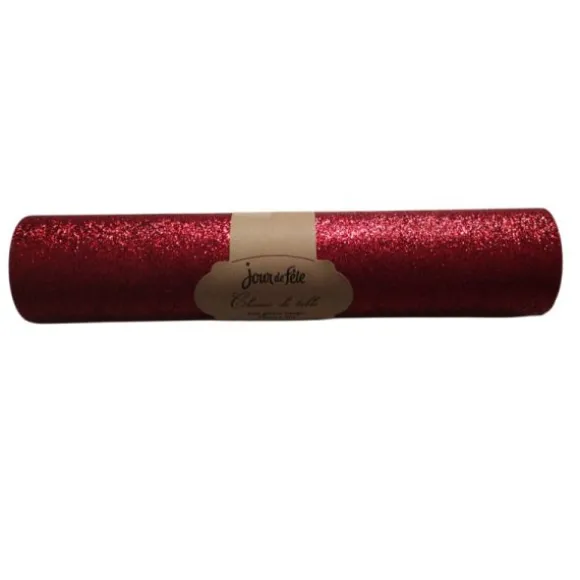Chemin de table Floral - 28 cm x 10 m - Couleur au choix