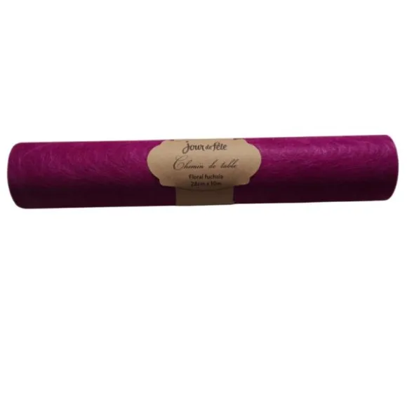 Chemin de table Floral - 28 cm x 10 m - Couleur au choix
