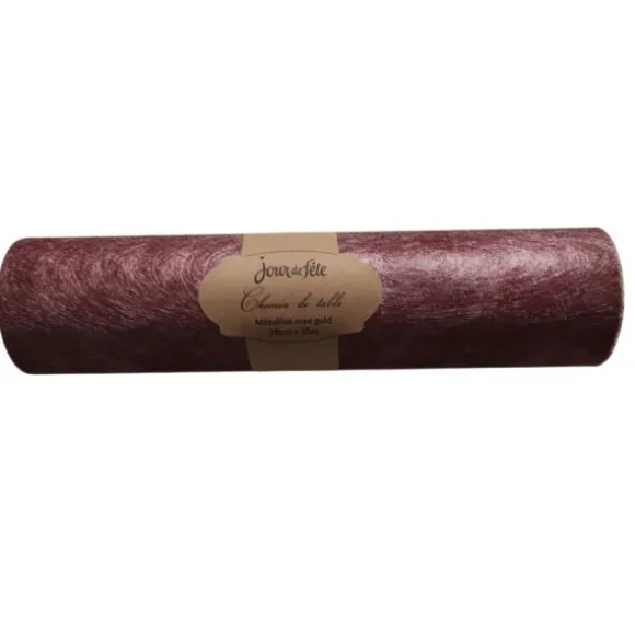 Chemin de table Floral - 28 cm x 10 m - Couleur au choix