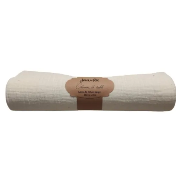 Chemin de table Fourrure - 28 cm x 3 m - Couleur Blanc