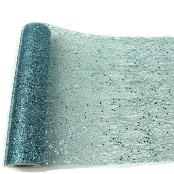 Chemin de table Glitter 30cm x 500cm - Bleu Polaire