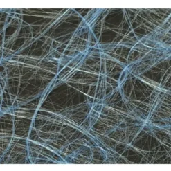 Chemin de Table Intissé 30 cm x 25 M - Bleu Clair - Vagues