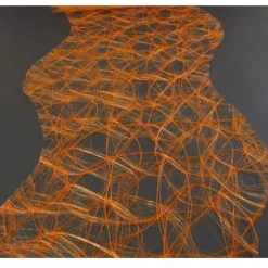 Chemin de Table Intissé 30 cm x 25 M - Orange - Vagues