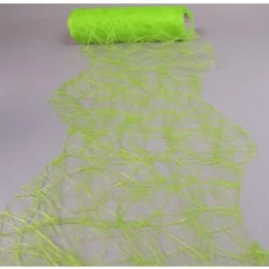 Chemin de Table Intissé 30 cm x 25 M - Vert Kiwi - Vagues