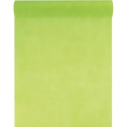 Chemin de Table Intissé Vert - 30 cm x 10 m
