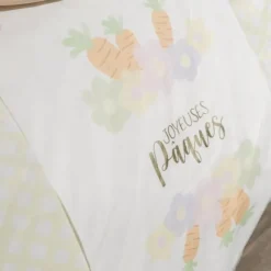 Chemin de table "Joyeuses Pâques" en tissu - 28 cm x 3 m - Pâques