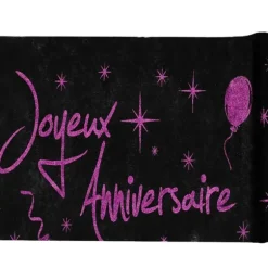 Chemin de Table "Joyeux Anniversaire" - Fuchsia