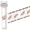 Chemin de table "Joyeux Anniversaire" en tissu - 5 m - Collection Récréation Multicolore