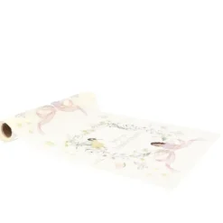Chemin de table "Joyeux Anniversaire" en tissu - 28 cm x 3 m - Collection Fairy World