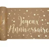 Chemin de table " Joyeux Anniversaire " - 3 m - Couleur Kraft