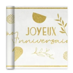 Chemin de table - Joyeux Anniversaire - Collection Terracotta