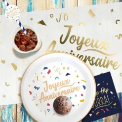 Chemin de table - Joyeux Anniversaire - Collection Confettis