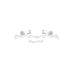 Chemin de Table "Joyeux Noël" - Traineaux Argent