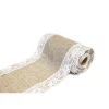 Chemin de table jute et dentelle