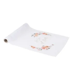 Chemin de table "La vie est belle" - 28 cm x 5 m - Collection Peachy