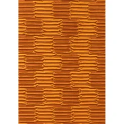 Chemin de table Leony Velours Plissé - 28 cm x 3 m - Mandarine
